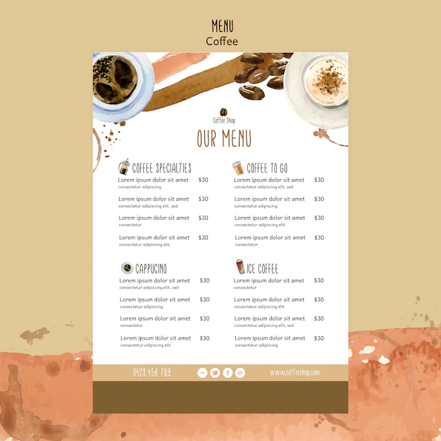 Free PSD | Coffee theme for menu template - HD Stock Images