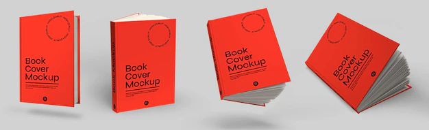 Free PSD | Collection of cover book views mockup