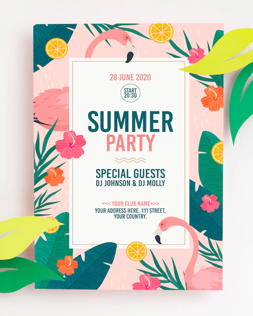 Free PSD | Colorful summer concept mock-up