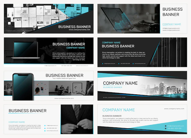 Free PSD | Company email header template psd for business set