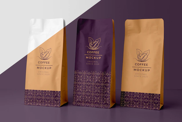 Free PSD | Composition of coffee shop elements mock-up