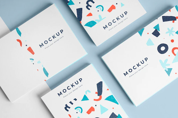 Free PSD | Composition of pattern visiting card mock-up