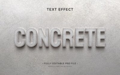 Free PSD | Concrete text effect design