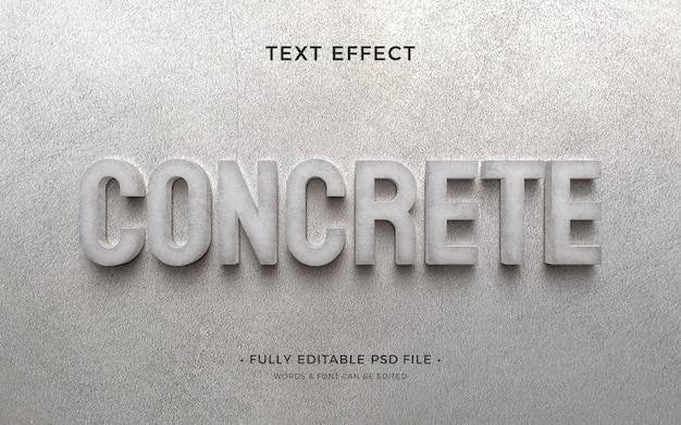 Free PSD | Concrete text effect design