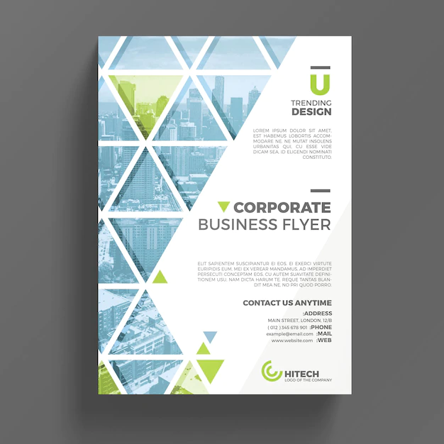 Free PSD | Corporate flyer mockup