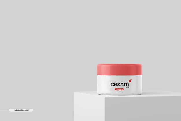 Free PSD | Cosmetics cream jar bottle mockup