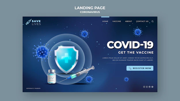 Free PSD | Covid 19 landing page