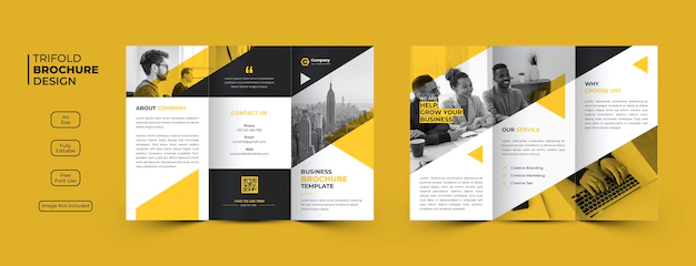 Free PSD | Creative business trifold brochure template