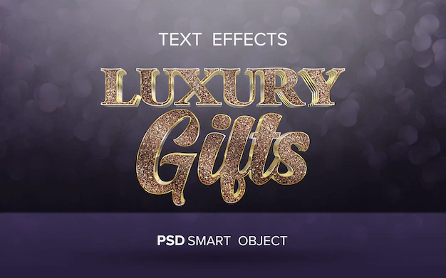 Free PSD | Creative golden text effect