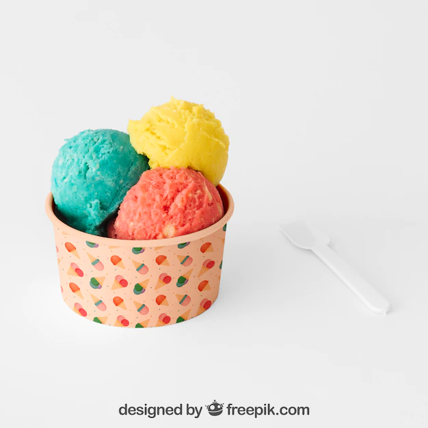 Free PSD | Creative ice cream mockup