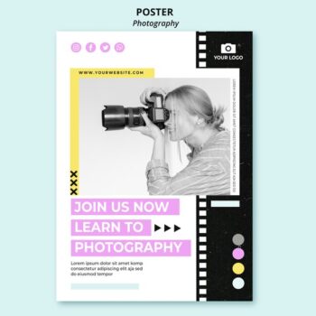 Free PSD | Creative photography flyer template