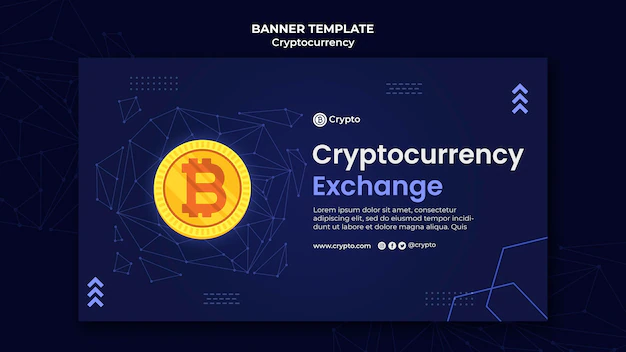 Free PSD | Cryptocurrency exchange banner template
