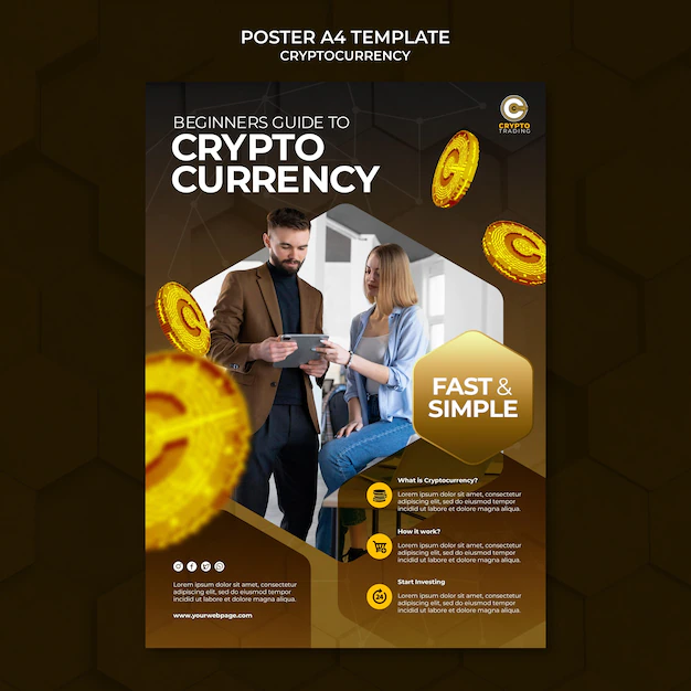 Free PSD | Cryptocurrency poster template design