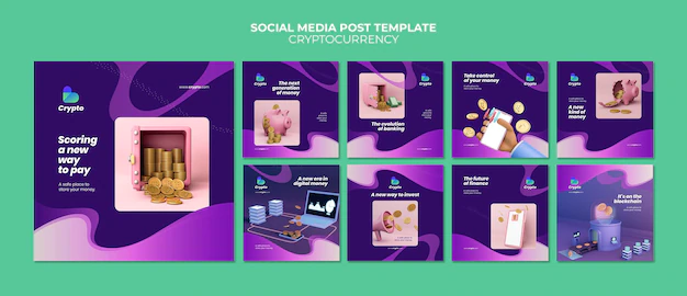 Free PSD | Cryptocurrency social media post