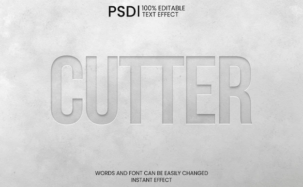 Free PSD | Cutter paper text effect