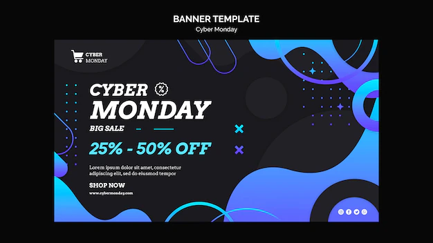 Free PSD | Cyber monday tech banner template