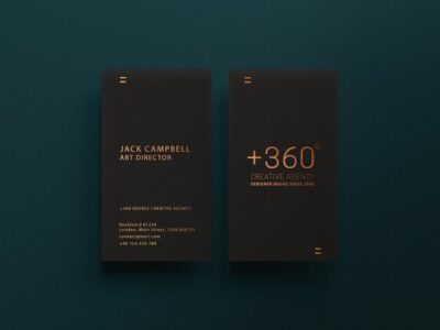 Free PSD | Dark business card mockup with luxury gold effect