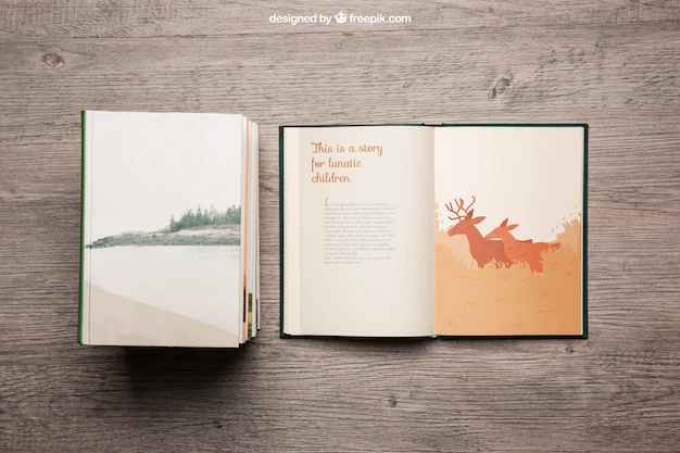 Free PSD | Decorative book mockup