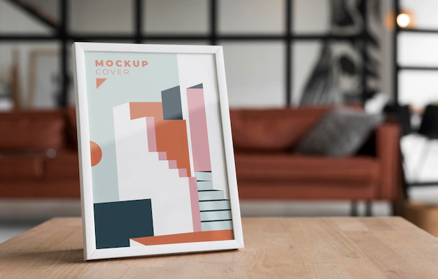 Free PSD | Decorative mock-up frame arrangement