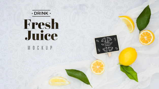 Free PSD | Delicious fruit concept mock-up