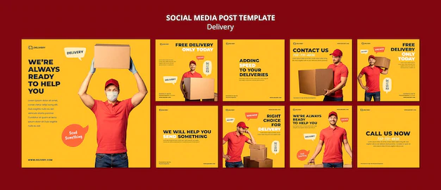 Free PSD | Delivery soical media post