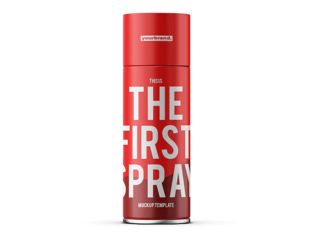 Free PSD | Deodorant spray mockup template