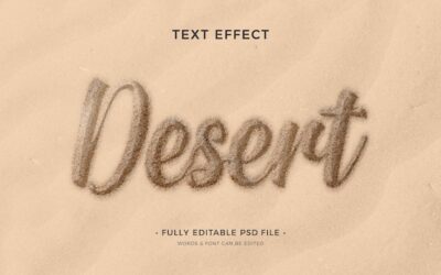 Free PSD | Desert text effect