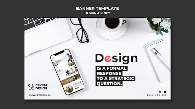Free PSD | Design agency banner template