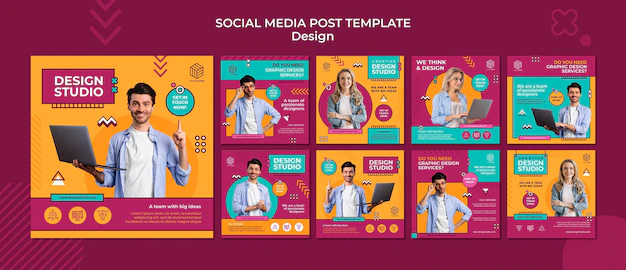 Free PSD | Design studio instagram posts