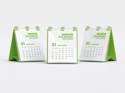 Free PSD | Desk calendar mockup