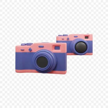 Free PSD | Digital camera icon isolated 3d render illustration