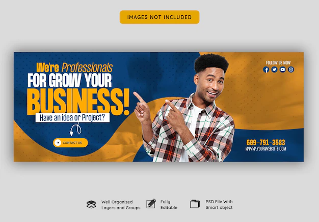 Free PSD | Digital marketing agency and corporate facebook cover template