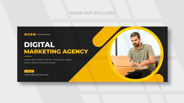 Free PSD | Digital marketing facebook cover page template