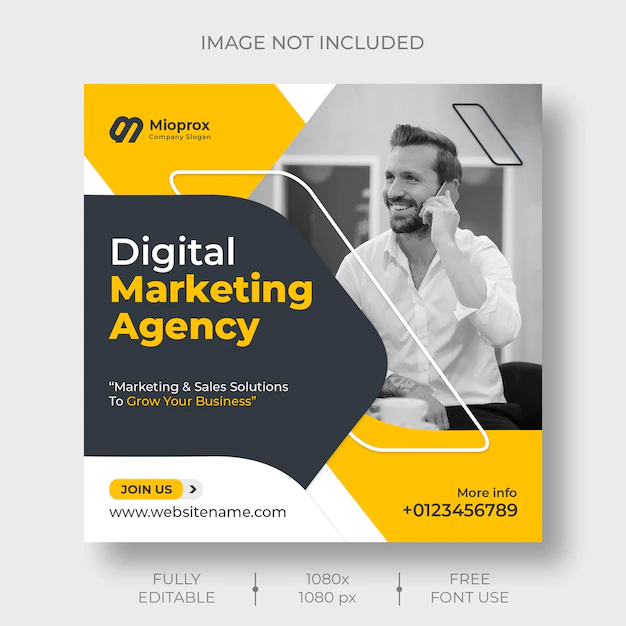 Free PSD | Digital marketing social media and instagram post template