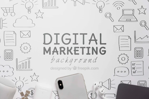 Free PSD | Digital marketing with 5g wifi connection