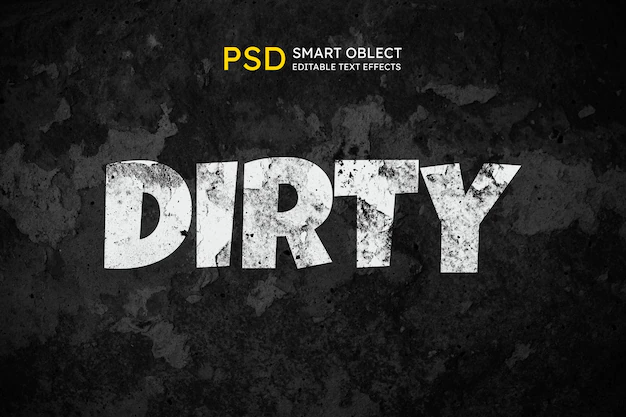 Free PSD | Dirty text style effect