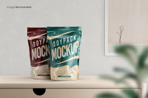 Free PSD | Doypack pouch food packaging mockup