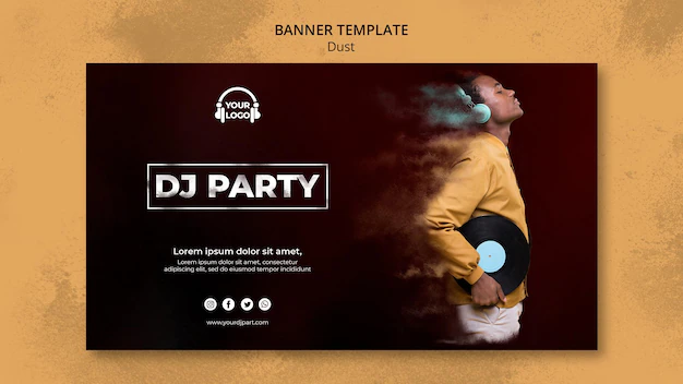 Free PSD | Dust concept banner template