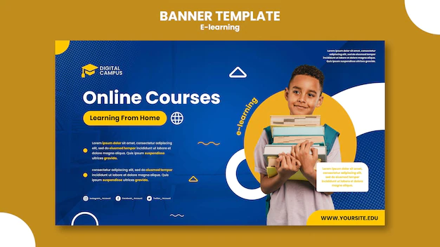 Free PSD | E-learning banner template