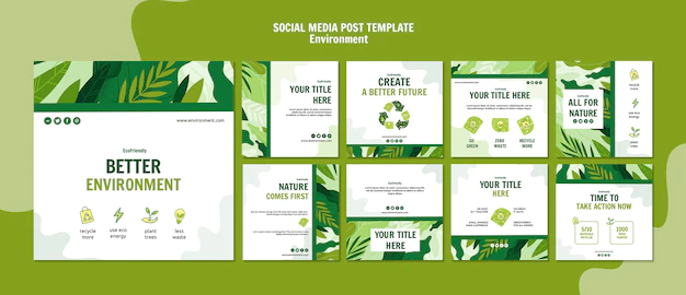 Free PSD | Ecological social media post template