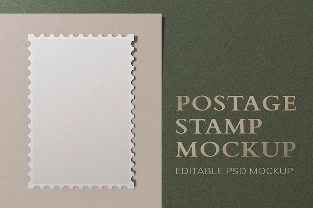 Free PSD | Editable stamp mockup psd