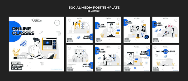 Free PSD | Education social media post template