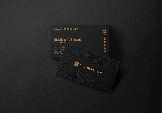 Free PSD | Elegant dark business card mockup