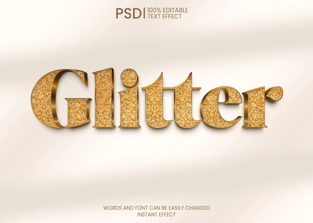 Free PSD | Elegant glitter text effect