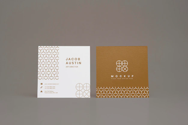 Free PSD | Elegant mock-up for corporate business card