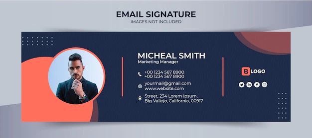 Free PSD | Email signature template, business and corporate design