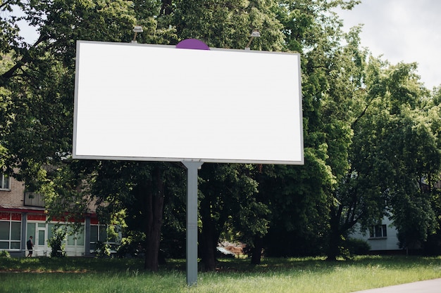 Free PSD | Empty billboard in the city