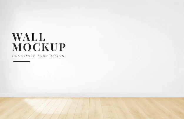 Free PSD | Empty room with a white wall mockup