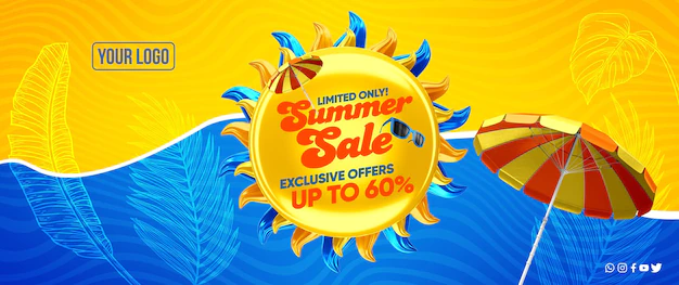 Free PSD | Exclusive social media banner summer promotion offers