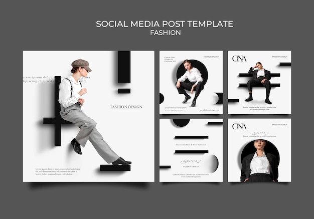 Free PSD | Fashion design social media posts